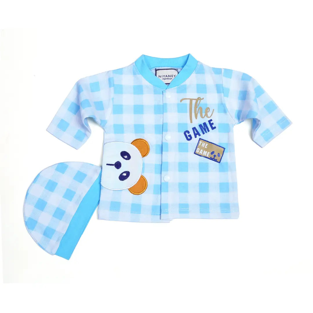 Sky Blue Bear Romper - Niyaney Clothing