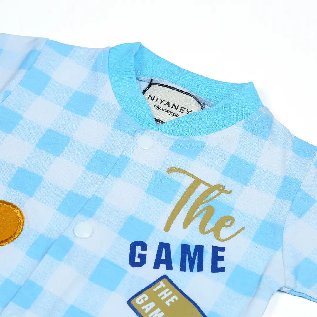 Sky Blue Bear Romper - Niyaney Clothing