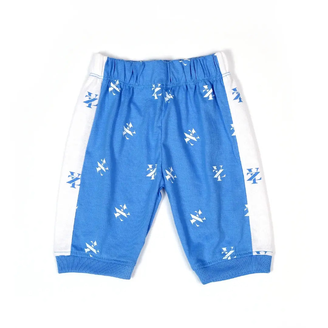 Light Blue Baby Top & Pants Set with Graphic Print - Niyaney Clothing