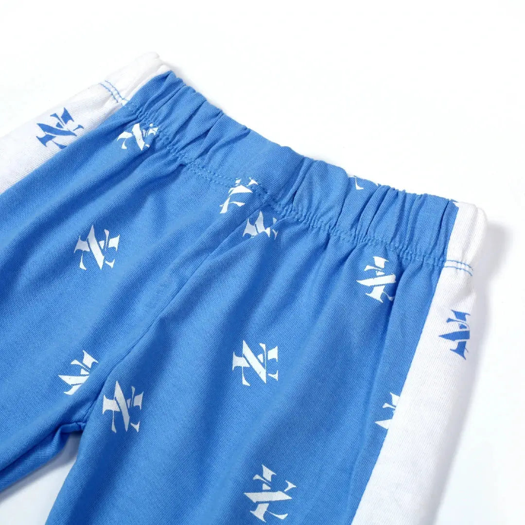Light Blue Baby Top & Pants Set with Graphic Print - Niyaney Clothing