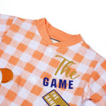 Orange & White Check Panda Baby Set - Niyaney Clothing