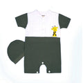 Cute Giraffe Appliqué White & Green Baby Outfit - Niyaney Clothing