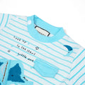 Light Blue & White Striped Elephant Baby Set - Niyaney Clothing
