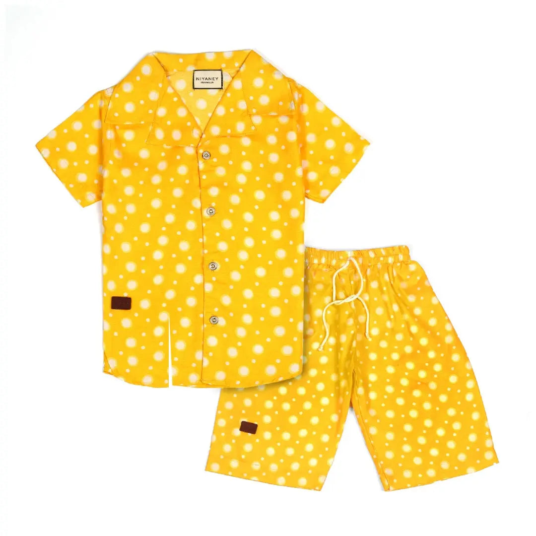Yellow Dot Night Set - Niyaney Clothing