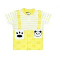 Yellow & White Stripe Panda Face Baby Set - Niyaney Clothing