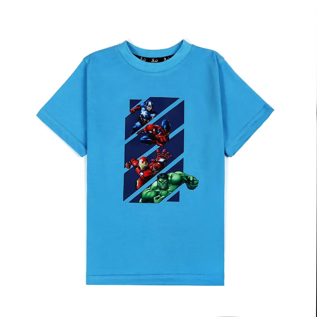 Frost Blue Superhero T-Shirt - Niyaney Clothing