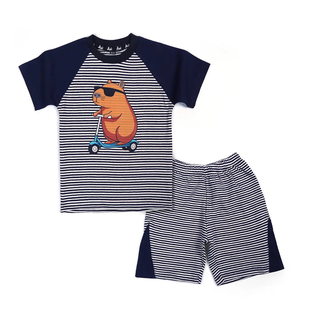 Speedy Stripes Shirt & Shorts - Niyaney Clothing