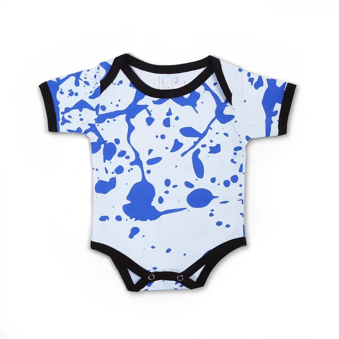 Abstract Blue Splatter Body Suit - Niyaney Clothing
