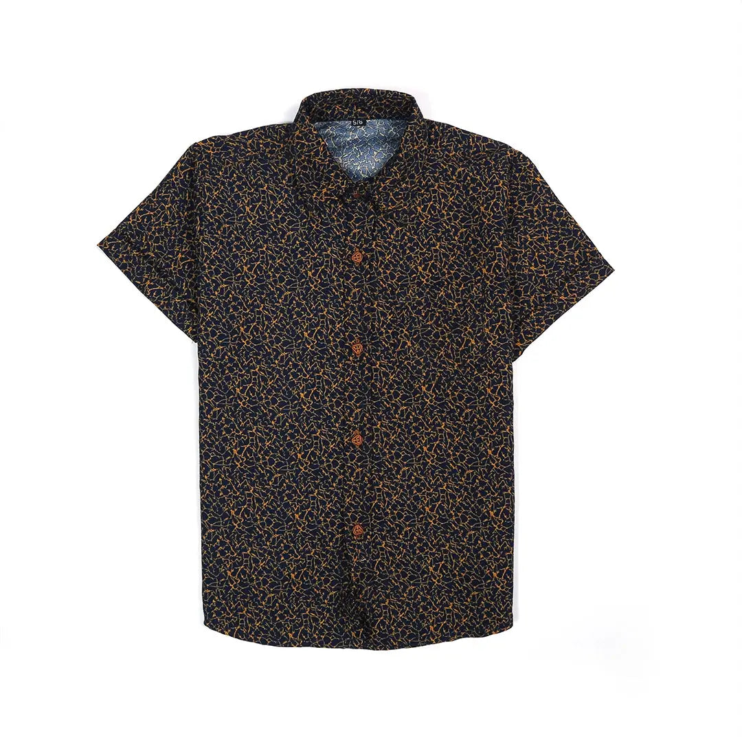 Printed Short Sleeve Shirt - Niyaney Clothing