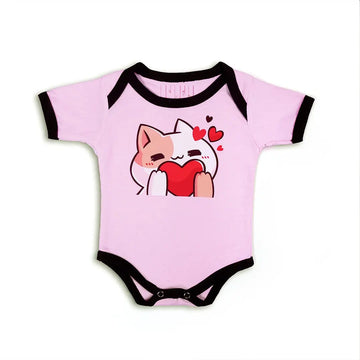 Pink Cat-Themed Body Suit - Niyaney Clothing