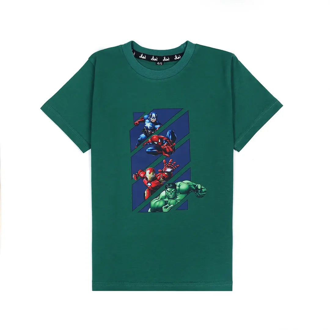 Mighty Marvel Green T-Shirt - Niyaney Clothing