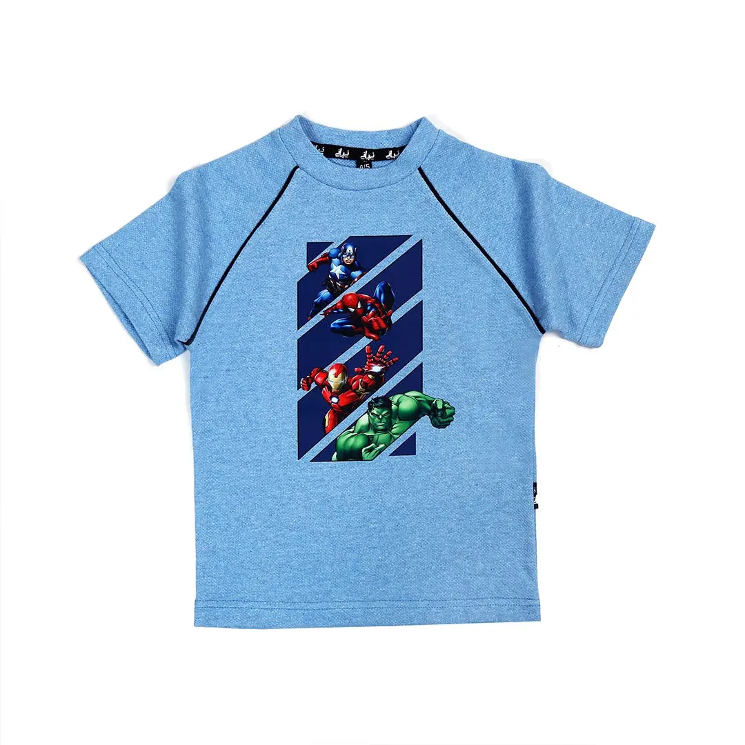 Cool Blue Superhero T-Shirt - Niyaney Clothing
