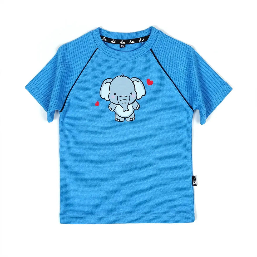 Baby Elephant in Blue T-Shirt - Niyaney Clothing