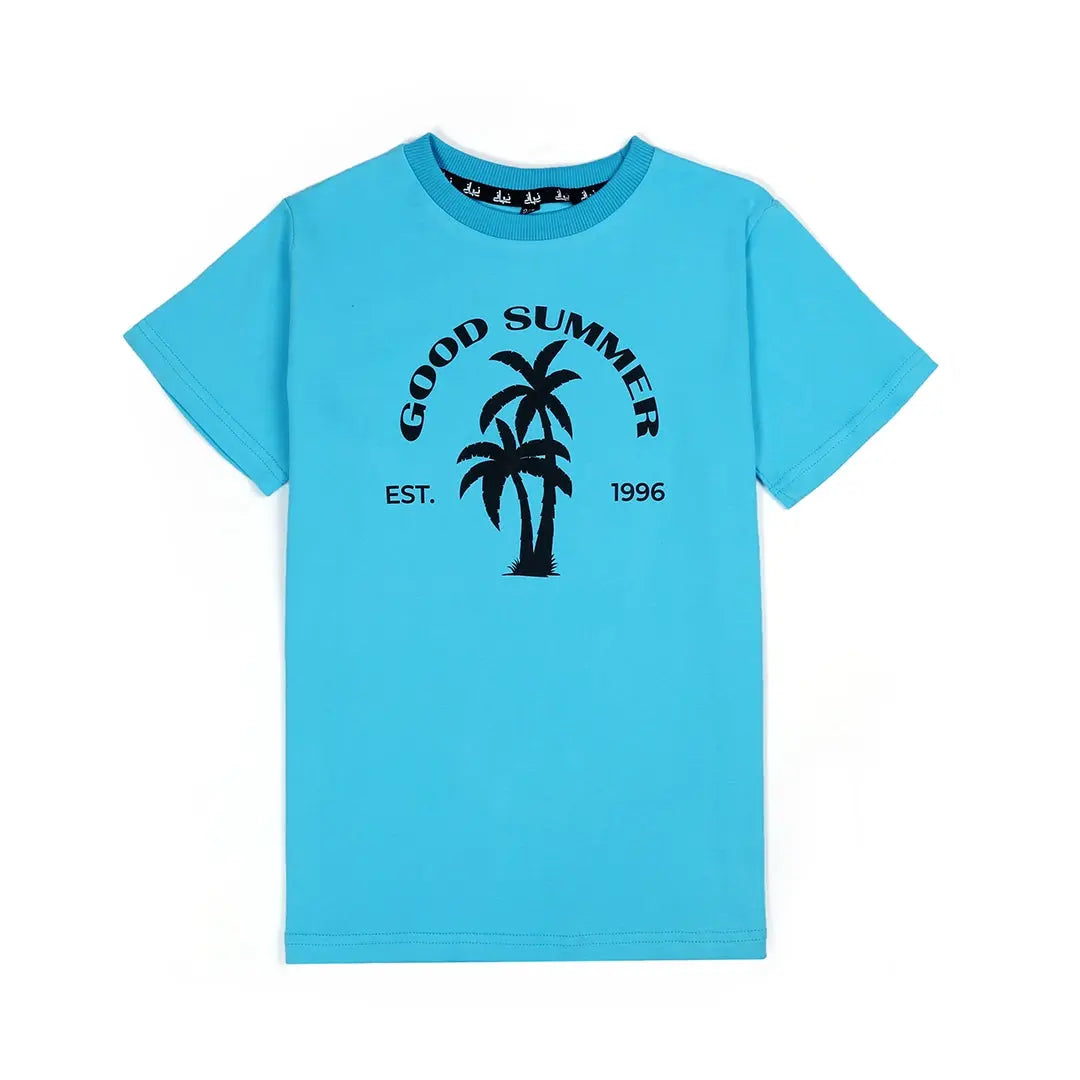 Sky Blue Summer Tee - Niyaney Clothing