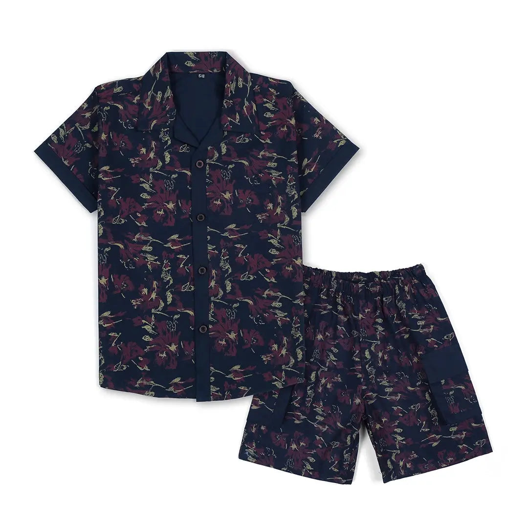 Twilight Blossom Shirt & Shorts - Niyaney Clothing