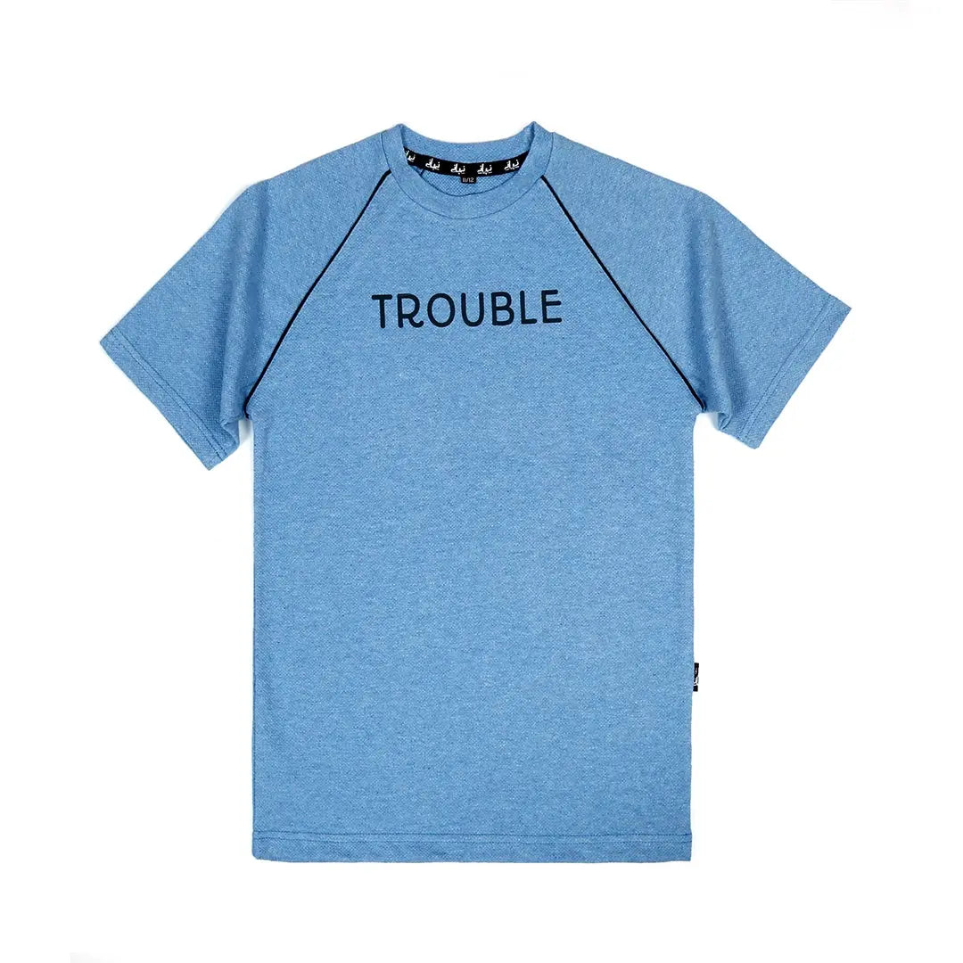 Light Blue Trouble T-Shirt - Niyaney Clothing
