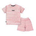 Peach and White Striped Shirt & Shorts - Niyaney Clothing
