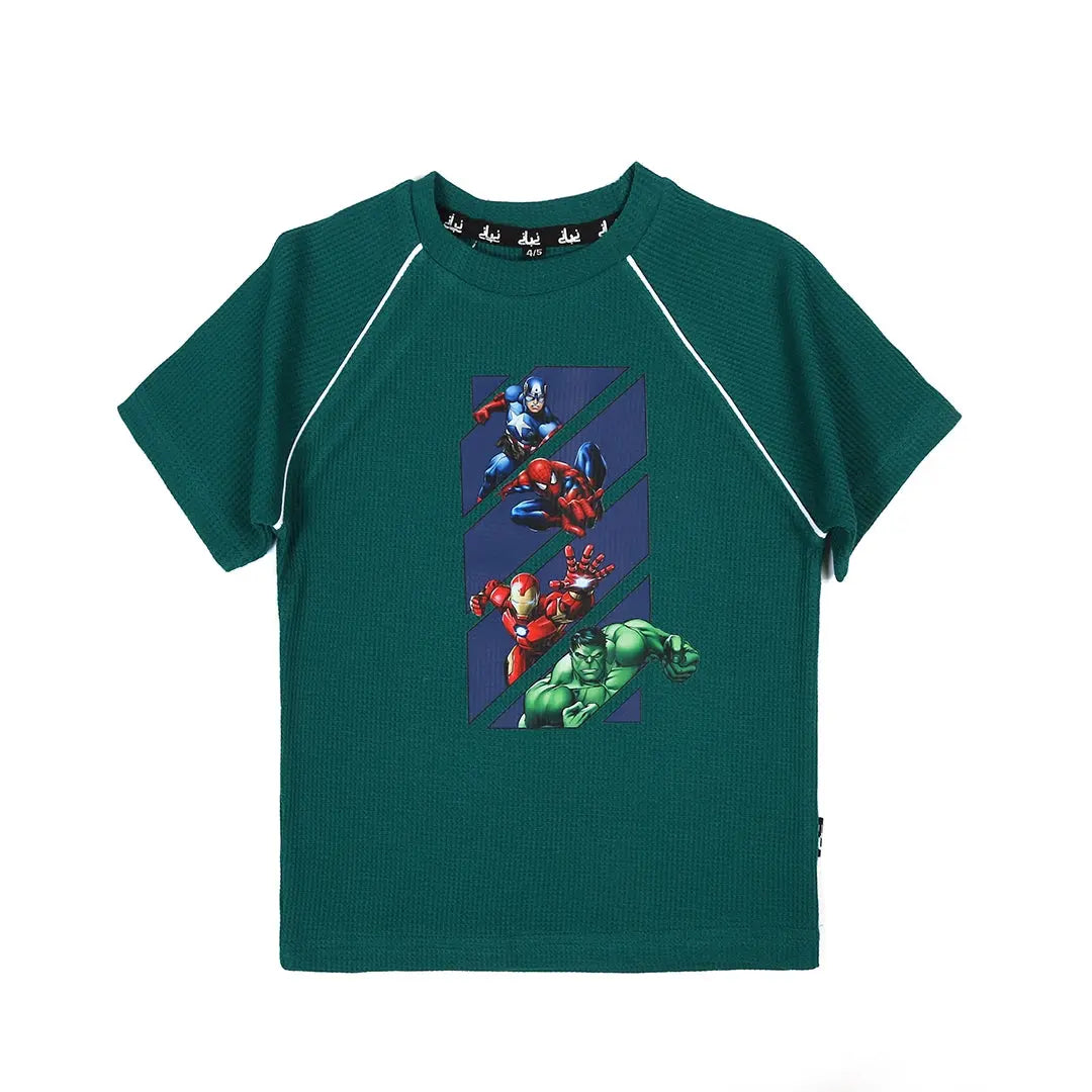 Dark Green Marvel T-Shirt - Niyaney Clothing