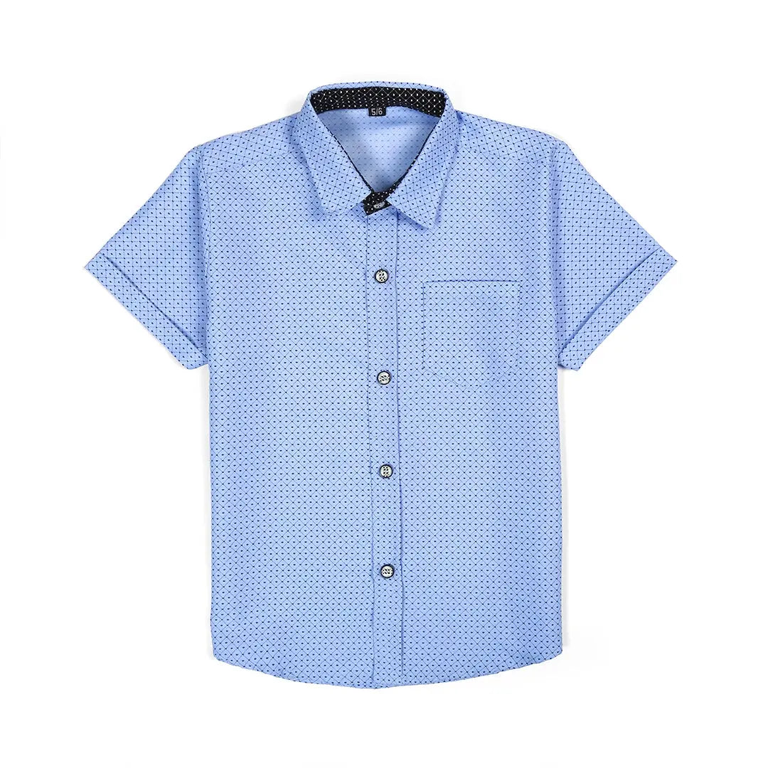 Blue Diamond Print Shirt - Niyaney Clothing