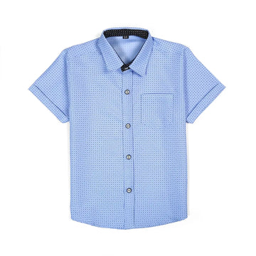 Blue Diamond Print Shirt - Niyaney Clothing