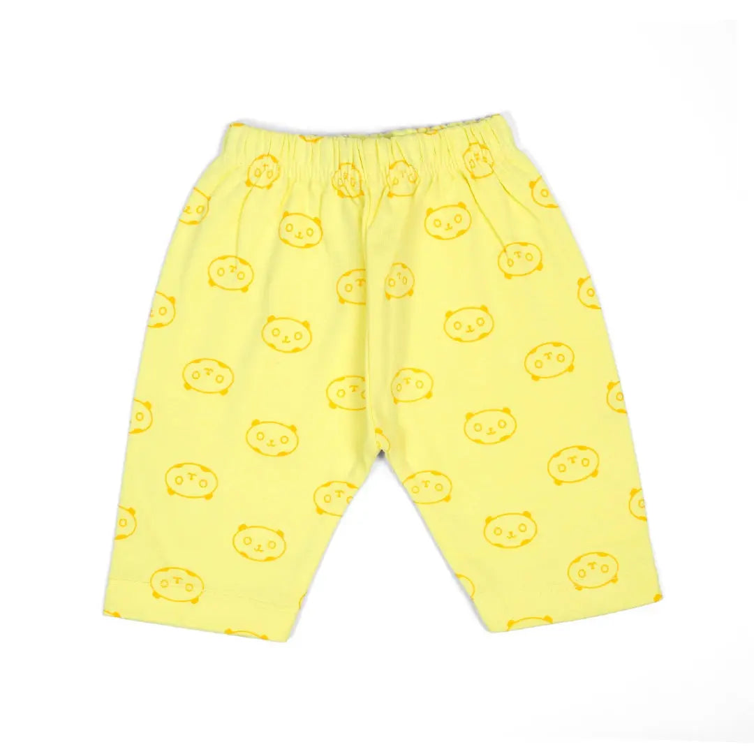 Yellow & White Stripe Panda Face Baby Set - Niyaney Clothing