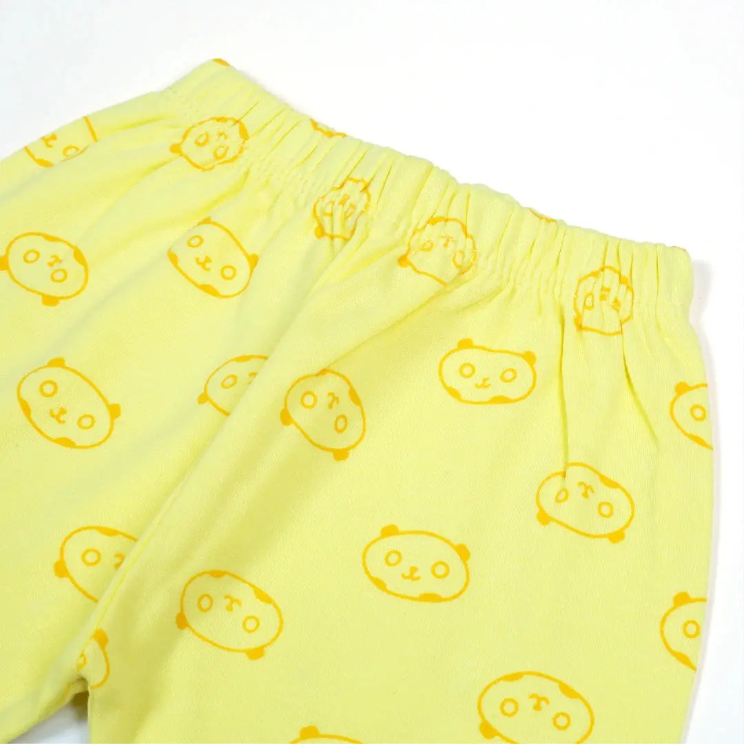 Yellow & White Stripe Panda Face Baby Set - Niyaney Clothing