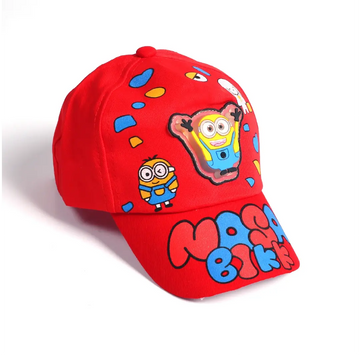 Red Moga Bikk Cartoon Character Kids Cap - Niyaney Clothing
