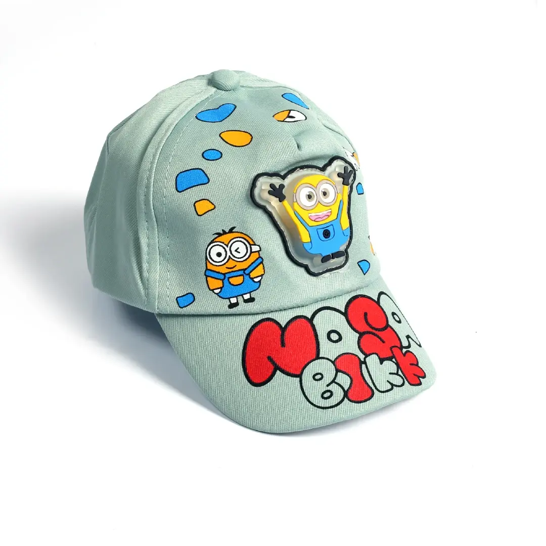 Light Grey Moga Bikk Cartoon Character Kids Cap - Niyaney Clothing