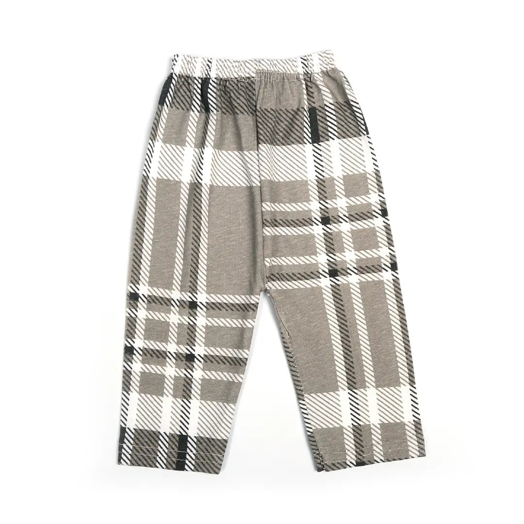 Grey & White Plaid Baby Pajama - Niyaney Clothing