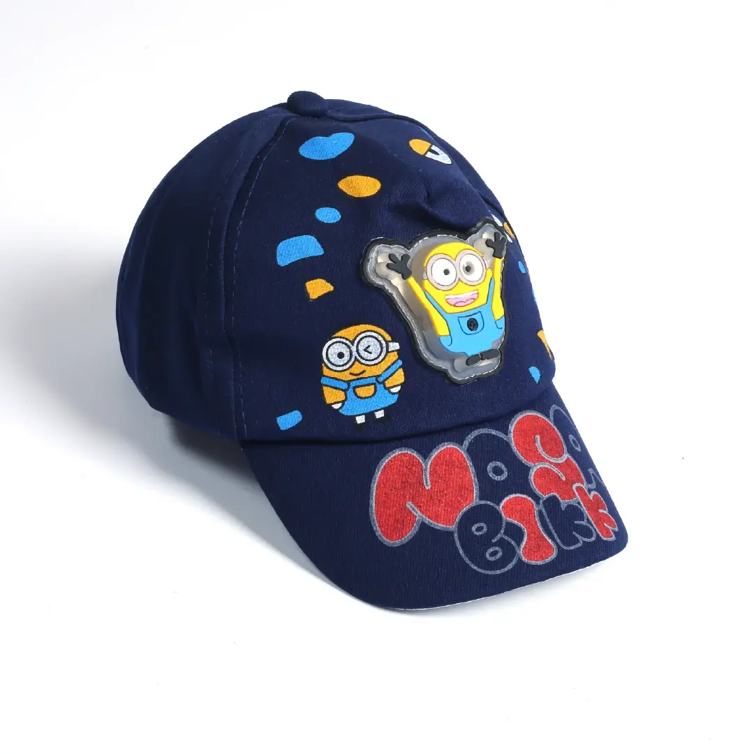 Navy Blue Moga Bikk Cartoon Character Kids Cap - Niyaney Clothing