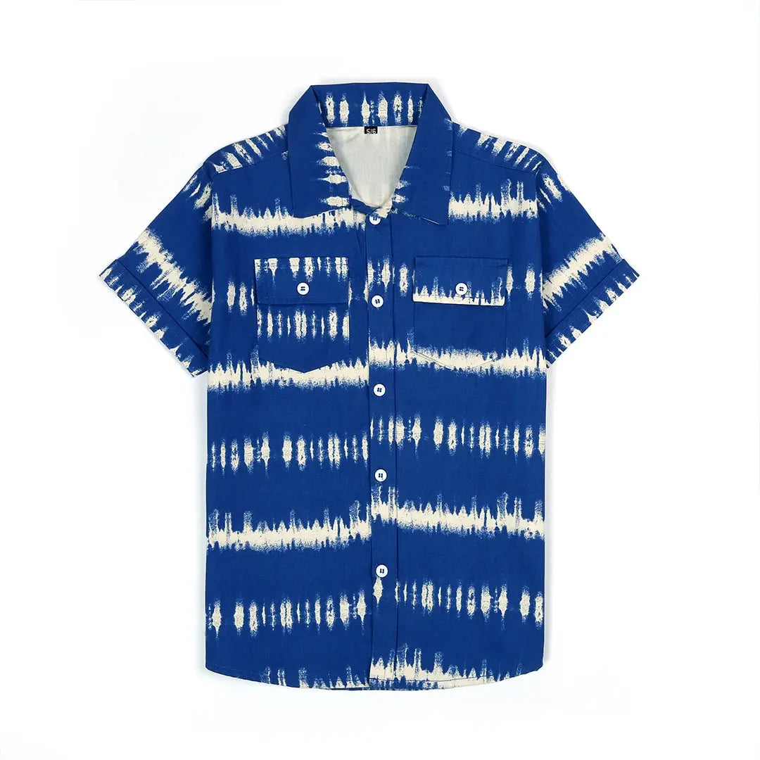 Blue Tie-Dye Style Shirt - Niyaney Clothing