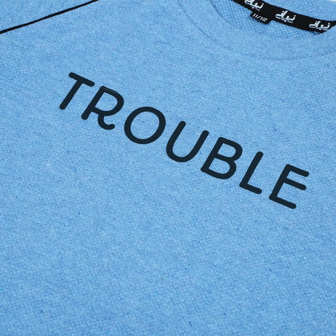 Light Blue Trouble T-Shirt - Niyaney Clothing