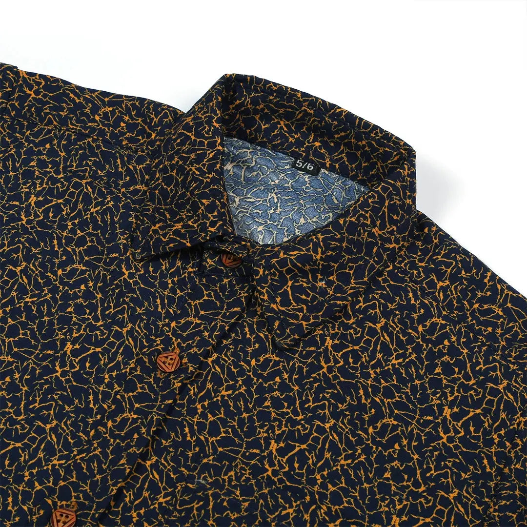 Printed Short Sleeve Shirt - Niyaney Clothing