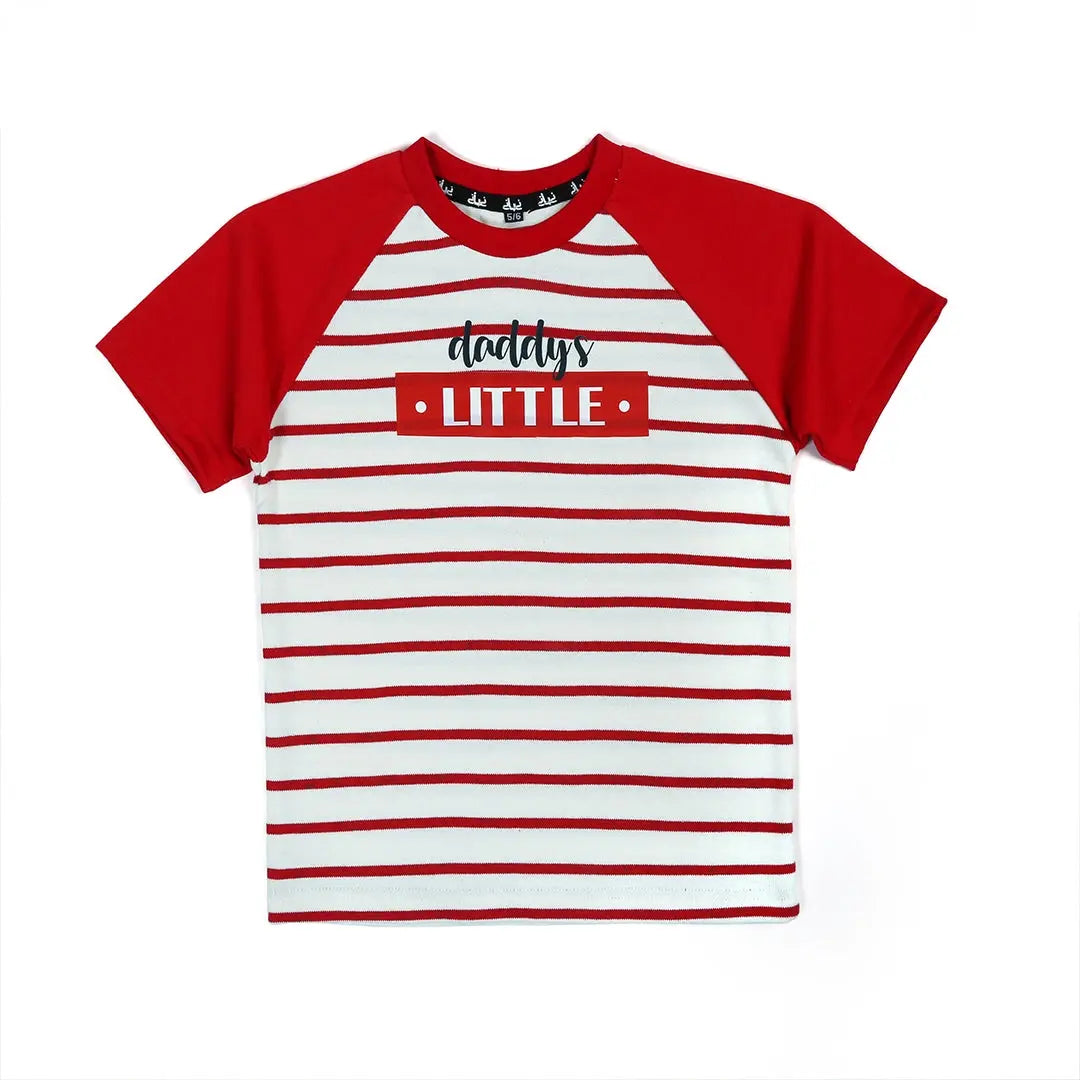 Red and White Striped Shirt & Shorts - Niyaney Clothing