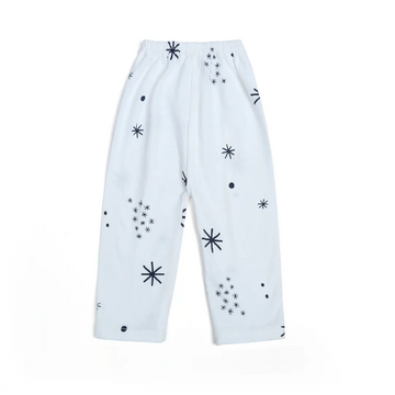 White with Black Star Print Baby Pajama - Niyaney Clothing