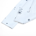 White with Black Star Print Baby Pajama - Niyaney Clothing