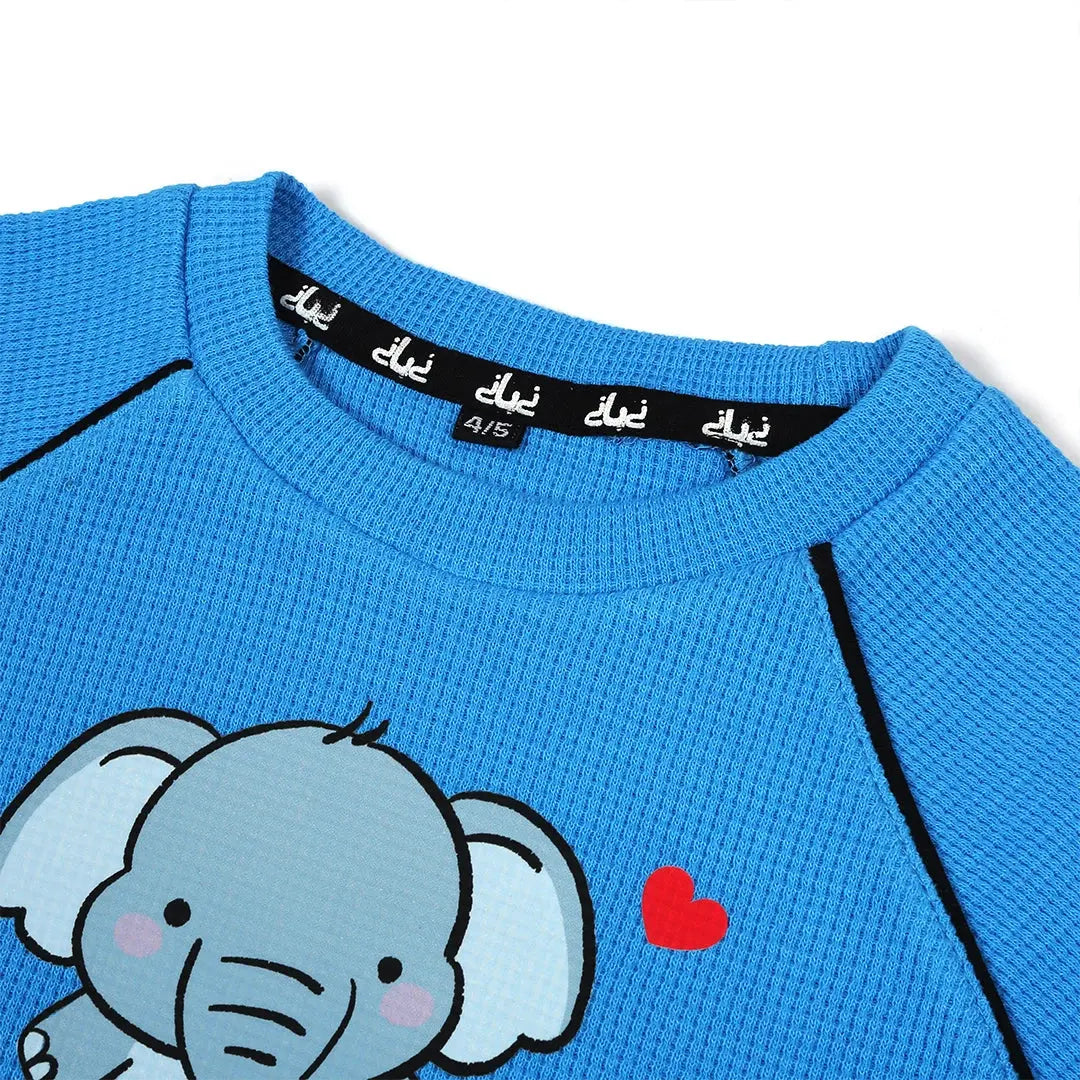 Baby Elephant in Blue T-Shirt - Niyaney Clothing