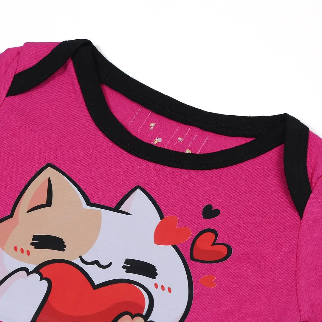 Pink Cat Body Suit - Niyaney Clothing