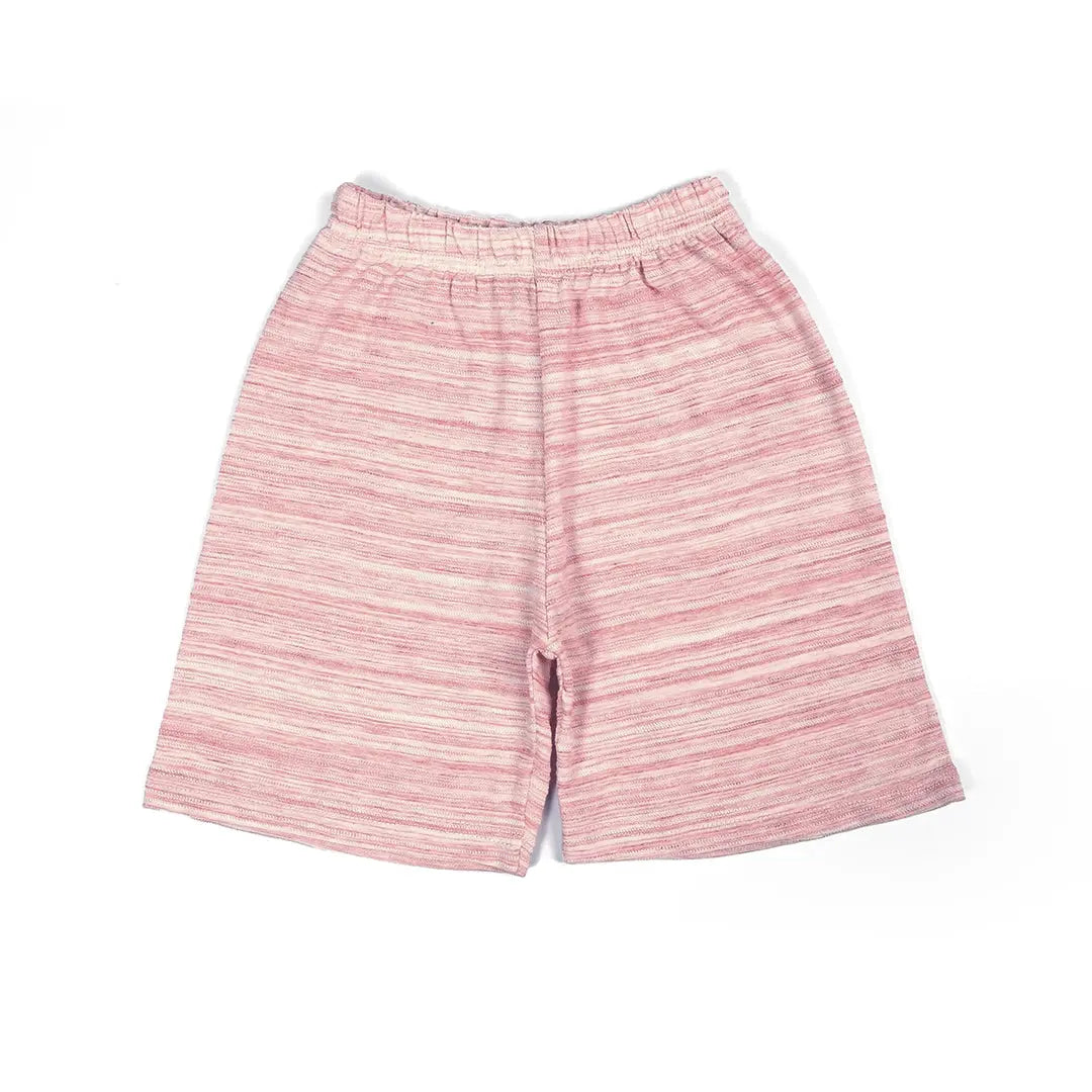 Peach and White Striped Shirt & Shorts - Niyaney Clothing