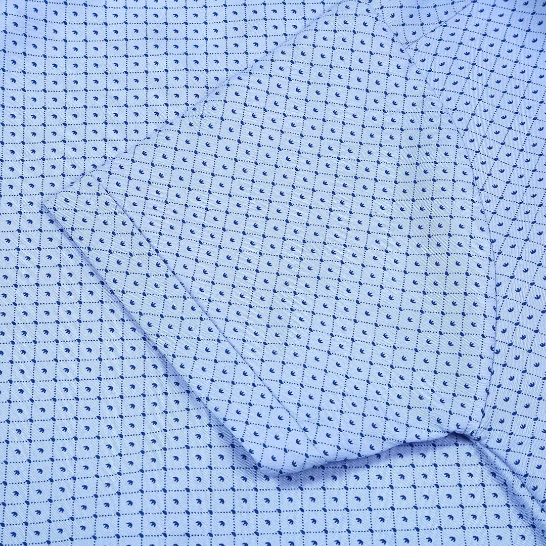 Blue Diamond Print Shirt - Niyaney Clothing