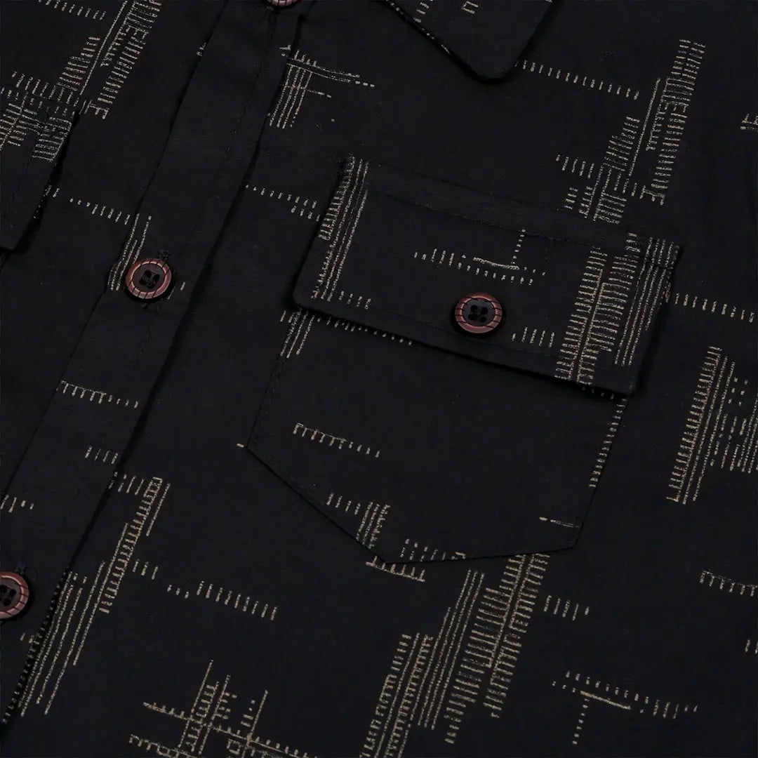 Dark Geometry Shirt & Shorts - Niyaney Clothing