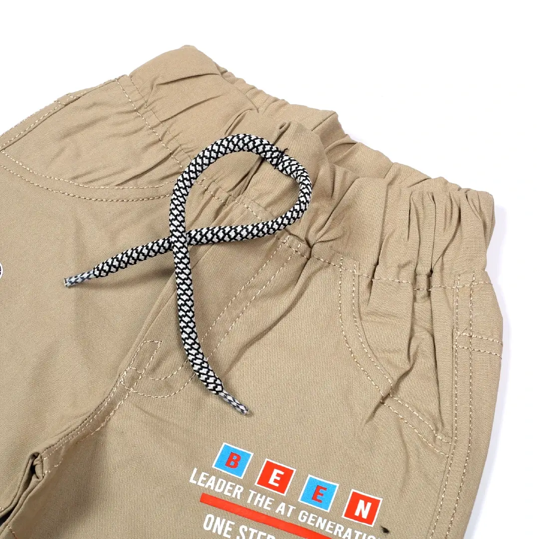 Stylish Maroon Sleeveless Shirt & Khaki Shorts Set - Niyaney Clothing