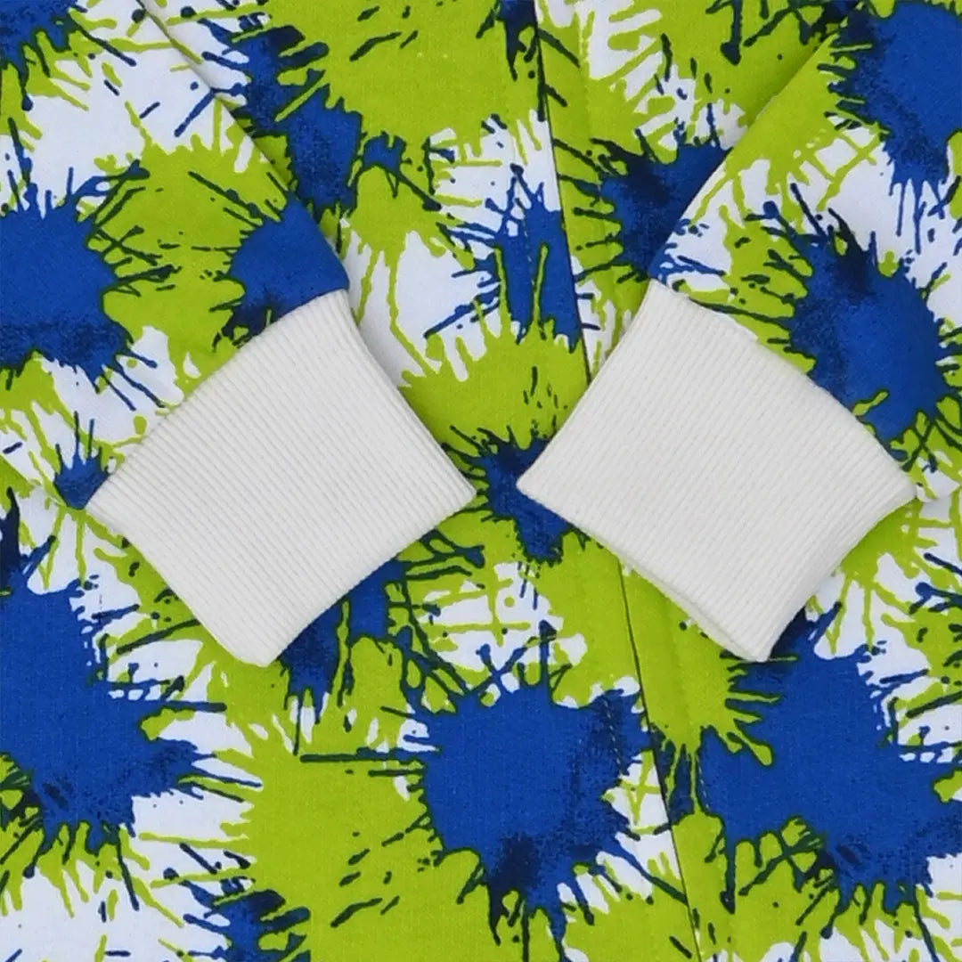 Blue Green Splash Romper - Niyaney Clothing