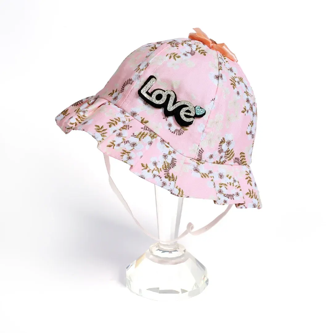 White and Pink Love Daisy Hat - Niyaney Clothing