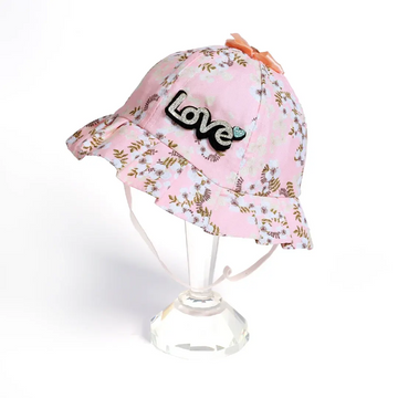 White and Pink Love Daisy Hat - Niyaney Clothing
