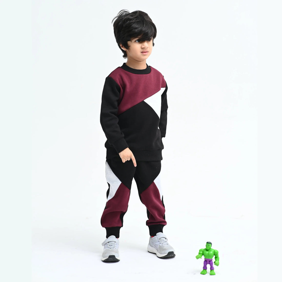 Maroon Triangle Sweat Co-ord - Niyaney Clothing