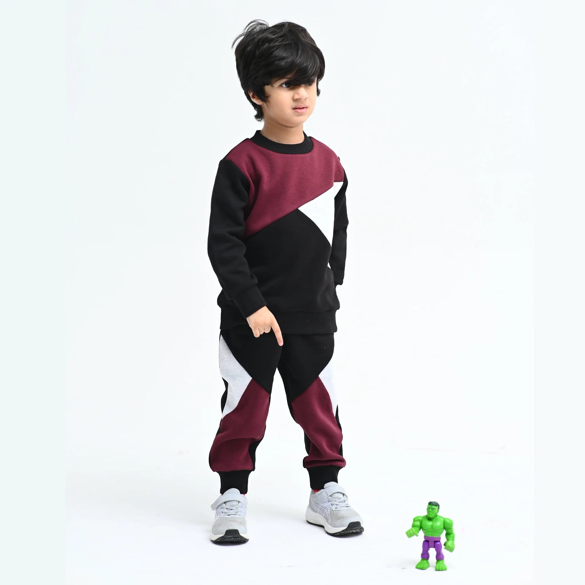 Maroon Triangle Sweat Co-ord - Niyaney Clothing