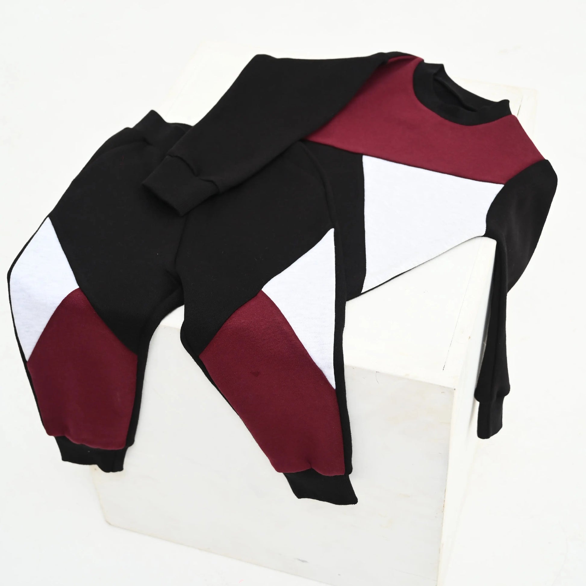 Maroon Triangle Sweat Co-ord - Niyaney Clothing