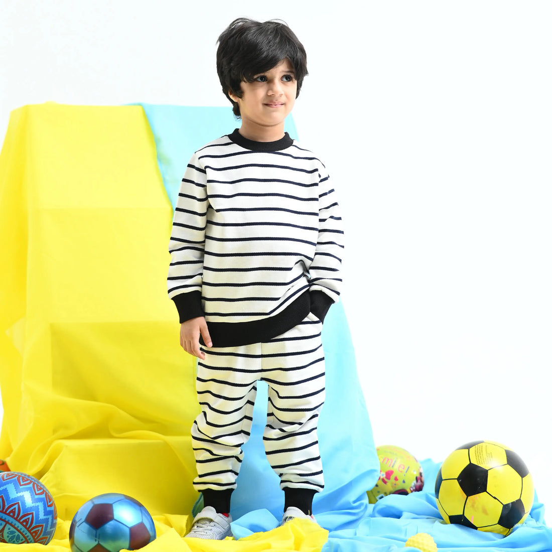 Zebra Striped Sweat Co-ord - Niyaney Clothing