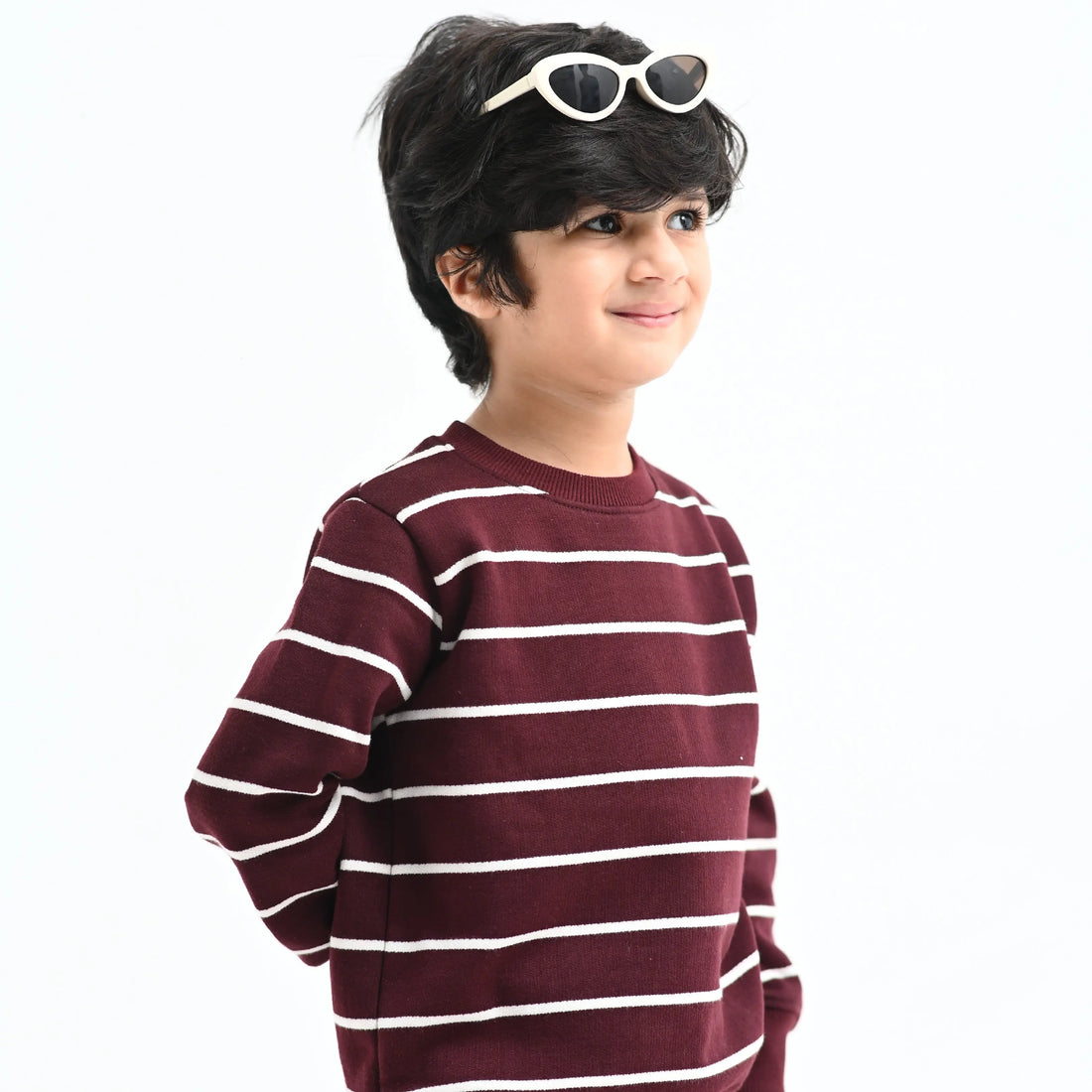 Maroon Striped Sweat Co-ord - Niyaney Clothing